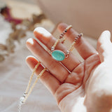 Bubble Gum Choker in Campitos Turquoise - Golden Road Crafted