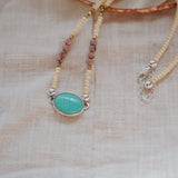 Bubble Gum Choker in Campitos Turquoise - Golden Road Crafted