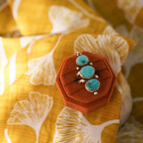 Cairn Ring in Blue Ridge Turquoise (Size 9) - Golden Road Crafted