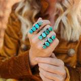 Cairn Ring in Carico Lake Turquoise (Size 6.75) - Golden Road Crafted