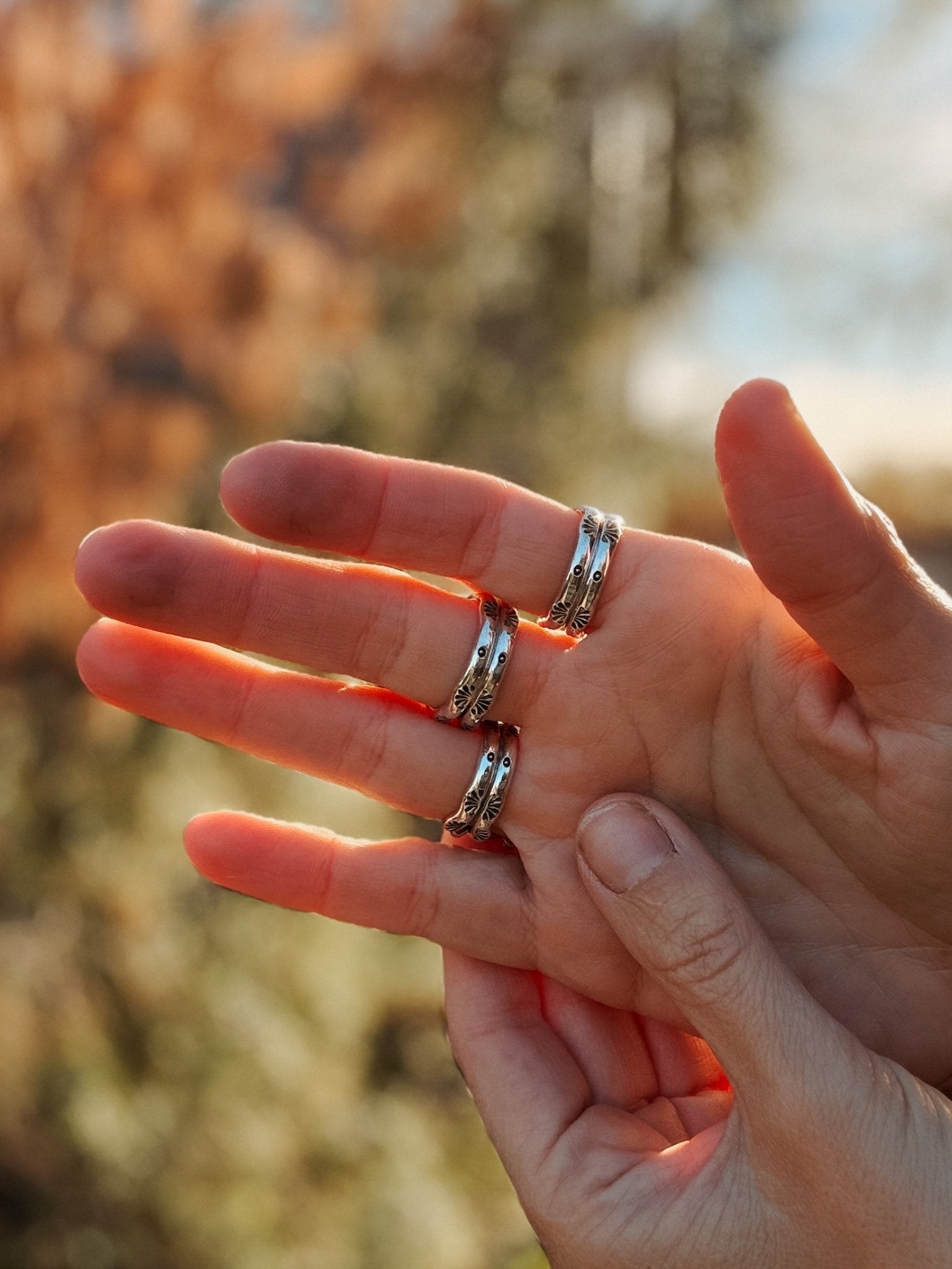 Cairn Ring in Carico Lake Turquoise (Size 9) - Golden Road Crafted