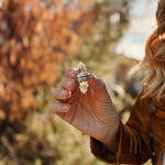 Cairn Ring in Carico Lake Turquoise (Size 9) - Golden Road Crafted