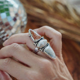 Cairn Ring in Ocean Jasper (Size 7) - Golden Road Crafted