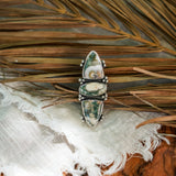 Cairn Ring in Ocean Jasper (Size 7.5) - Golden Road Crafted