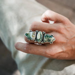 Cairn Ring in Ocean Jasper (Size 7.5) - Golden Road Crafted