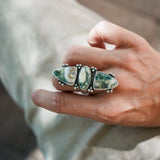 Cairn Ring in Ocean Jasper (Size 7.5) - Golden Road Crafted