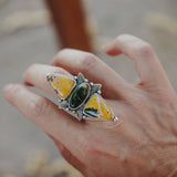 Cairn Ring in Ocean Jasper (Size 8) - Golden Road Crafted