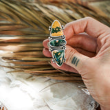 Cairn Ring in Ocean Jasper (Size 9) - Golden Road Crafted