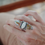 Cairn Ring in Ocean Jasper (Size 9) - Golden Road Crafted
