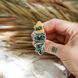 Cairn Ring in Ocean Jasper (Size 9) - Golden Road Crafted