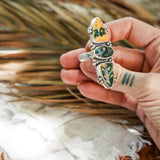 Cairn Ring in Ocean Jasper (Size 9) - Golden Road Crafted