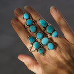Cairn Ring in Prince Turquoise (Size 7.5) - Golden Road Crafted