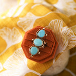 Cairn Ring in Prince Turquoise (Size 7.5) - Golden Road Crafted