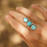 Cairn Ring in Prince Turquoise (Size 8) - Golden Road Crafted