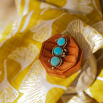 Cairn Ring in Prince Turquoise (Size 8) - Golden Road Crafted