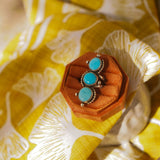 Cairn Ring in Prince Turquoise (Size 8) - Golden Road Crafted