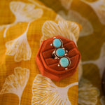 Cairn Ring in Prince Turquoise (Size 8) - Golden Road Crafted