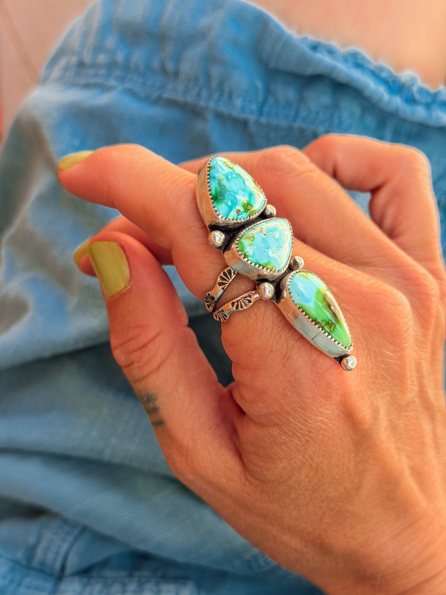 Cairn Ring in Sonoran Mtn (Size 7.5) - Golden Road Crafted