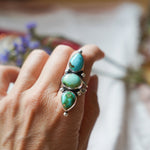 Cairn Ring in Sonoran Mtn Turquoise (Size 7.5) - Golden Road Crafted