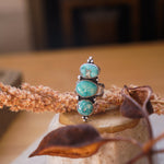 Cairn Ring in Whitewater Turquoise (Size 7.5) - Golden Road Crafted