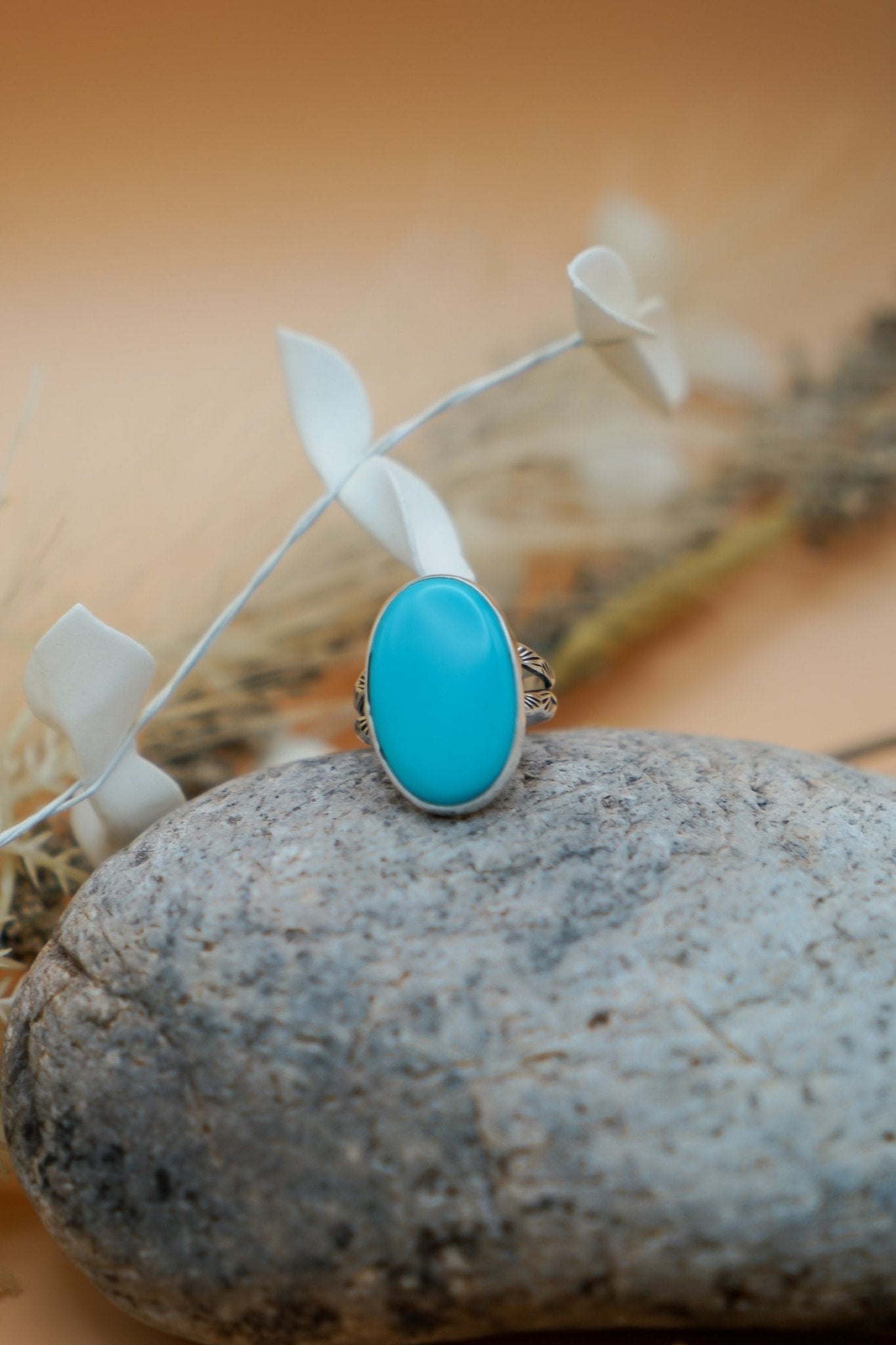 Campitos Turquoise Ring (Size 9) - Golden Road Crafted