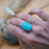 Campitos Turquoise Ring (Size 9) - Golden Road Crafted