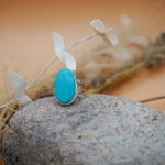 Campitos Turquoise Ring (Size 9) - Golden Road Crafted