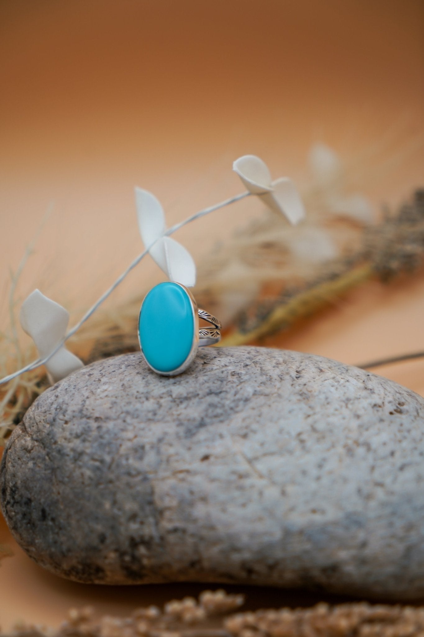 Campitos Turquoise Ring (Size 9) - Golden Road Crafted