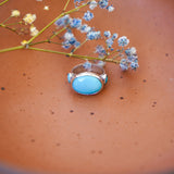 Campitos Turquoise Ring with Lone Mtn Turquoise (Size 8.5) - Golden Road Crafted