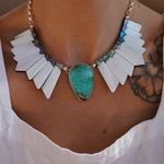Canyon Wings Collar in Royston Turquoise - Golden Road Crafted