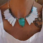Canyon Wings Collar in Royston Turquoise - Golden Road Crafted