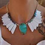 Canyon Wings Collar in Royston Turquoise - Golden Road Crafted