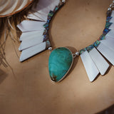 Canyon Wings Collar in Royston Turquoise - Golden Road Crafted
