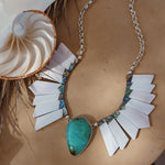 Canyon Wings Collar in Royston Turquoise - Golden Road Crafted