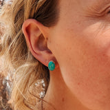 Carico Lake Turquoise Stud Earrings - Golden Road Crafted