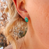Carico Lake Turquoise Stud Earrings - Golden Road Crafted