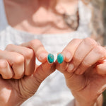 Carico Lake Turquoise Stud Earrings - Golden Road Crafted