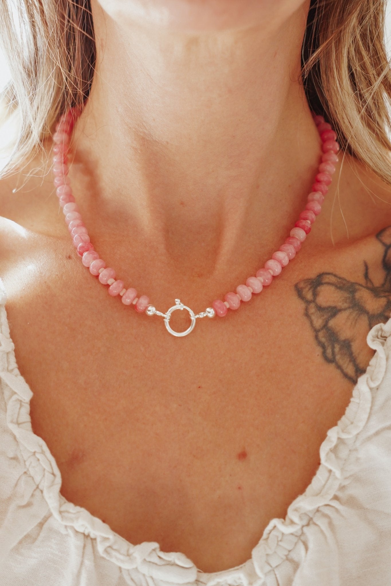 Charm Keeper in Rose Quartz - Golden Road Crafted