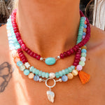 Charm Keeper in Rose Quartz - Golden Road Crafted