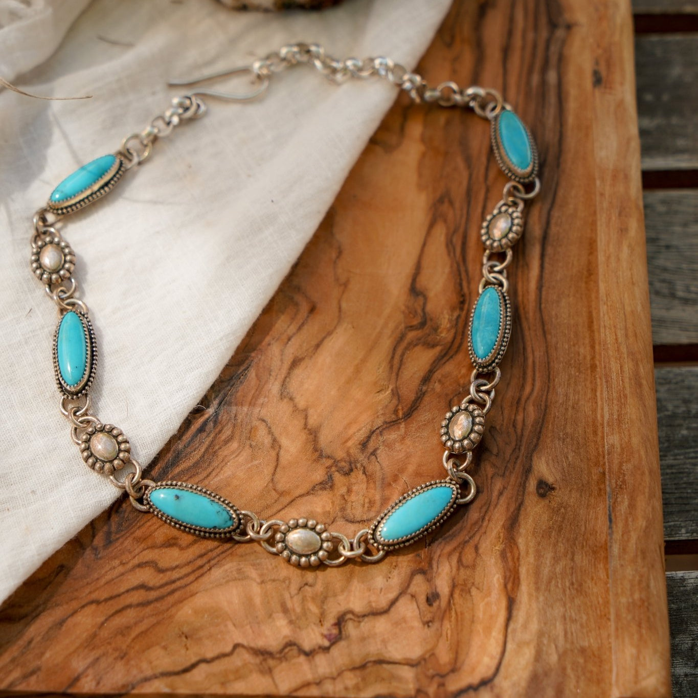 Choker in Nacozari Turquoise - Golden Road Crafted