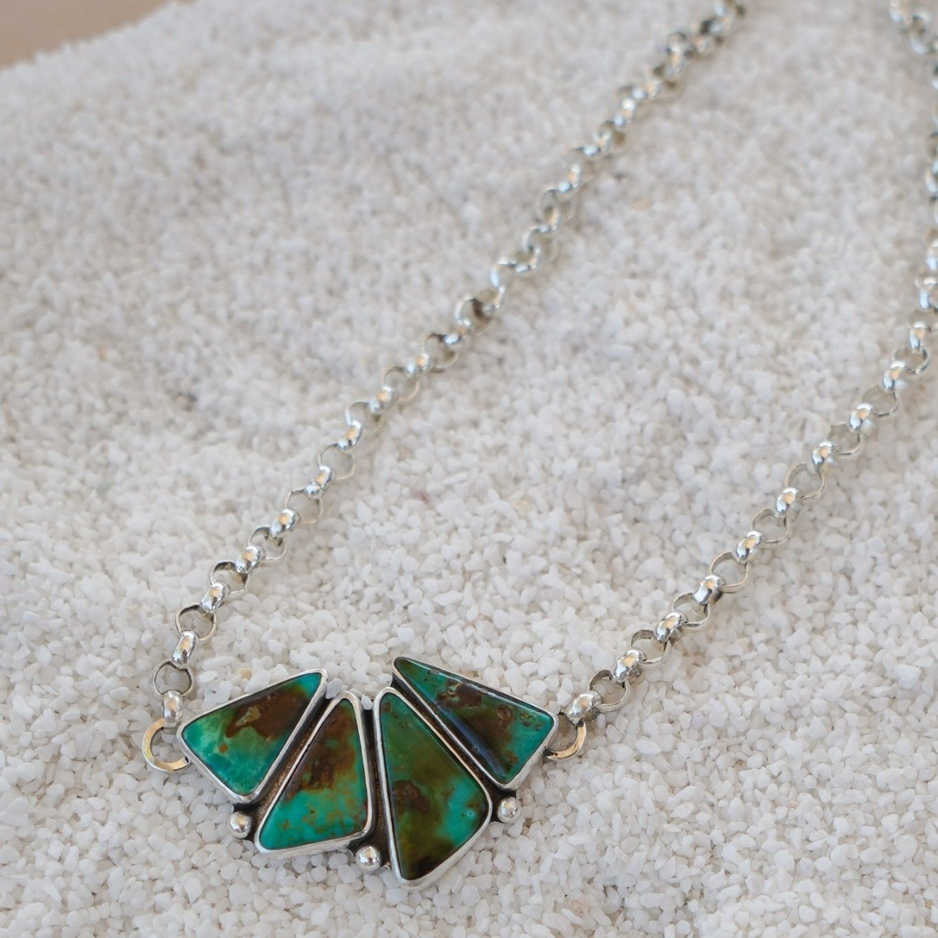 Choker in Royston Turquoise - Golden Road Crafted