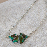 Choker in Royston Turquoise - Golden Road Crafted
