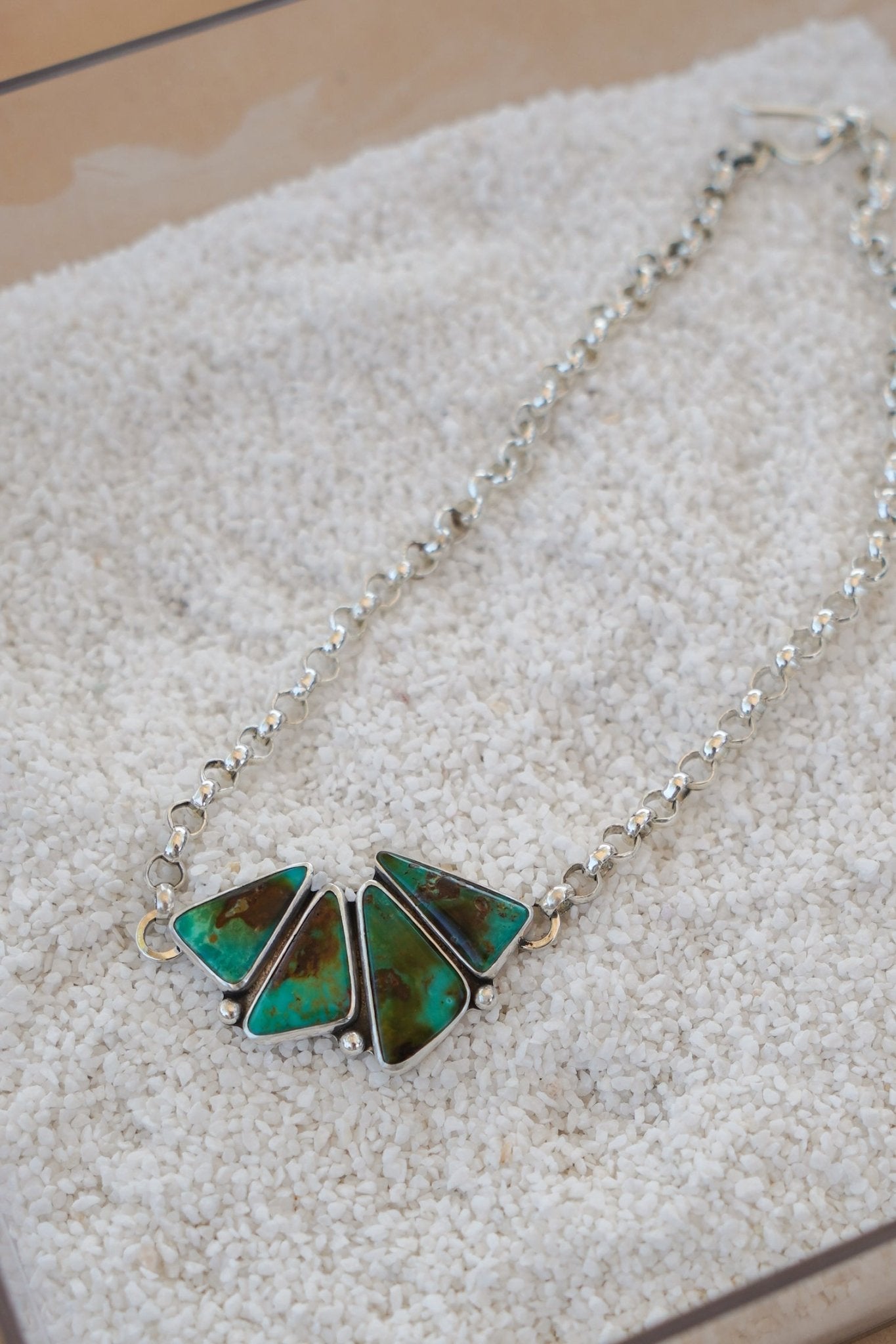 Choker in Royston Turquoise - Golden Road Crafted