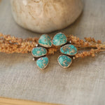 Cluster Earrings in Whitewater Turquoise - Golden Road Crafted