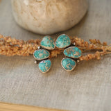 Cluster Earrings in Whitewater Turquoise - Golden Road Crafted