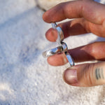 Cluster Ring in Whitewater Turquoise (Size 8) - Golden Road Crafted