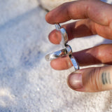 Cluster Ring in Whitewater Turquoise (Size 8) - Golden Road Crafted