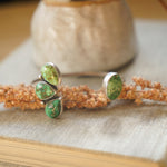 Cluster Wrap Cuff in Emerald Valley Turquoise - Golden Road Crafted