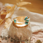 Cluster Wrap Cuff in Fox & Sonoran Mtn Turquoise - Golden Road Crafted