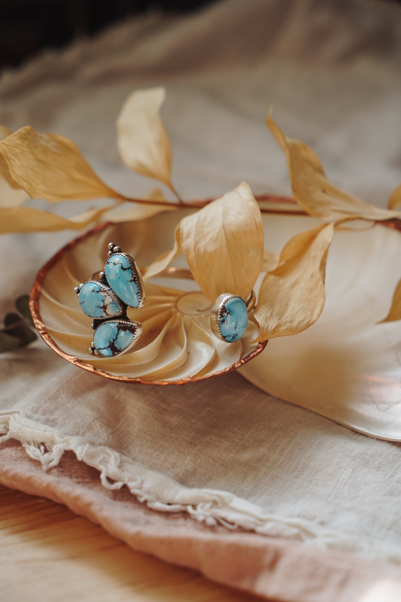 Cluster Wrap Cuff in Golden Hills Turquoise - Golden Road Crafted